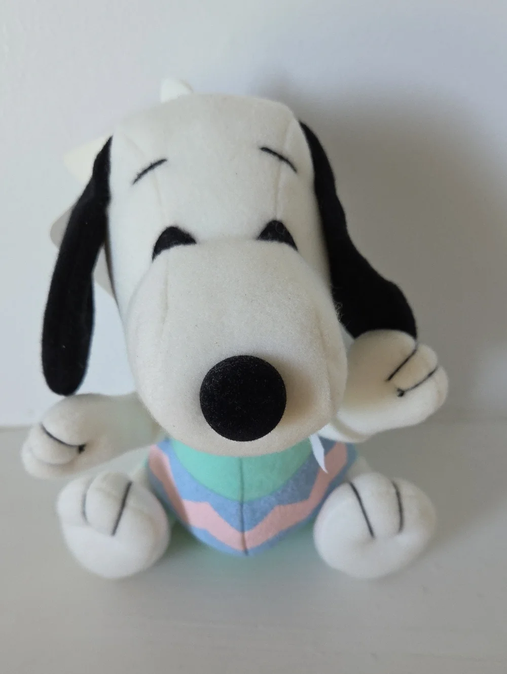 Vintage Peanuts Snoopy & Woodstock Plush Pair - Pastel Easter Outfits